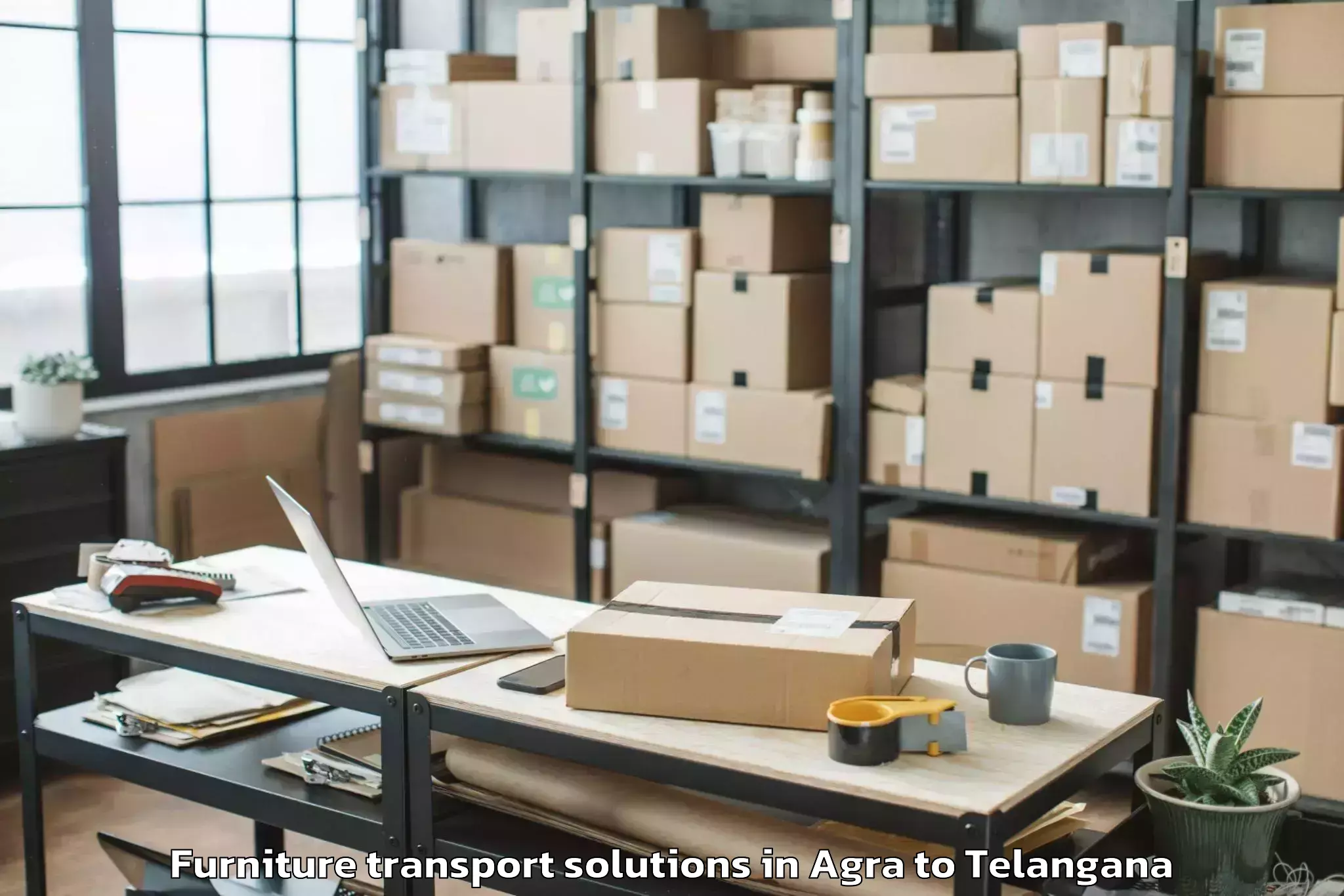 Trusted Agra to Pinapaka Furniture Transport Solutions